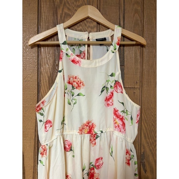 Torrid Size 1 Sleeveless Hi Low Flowy Floral Tunic Dress - Picture 4 of 6